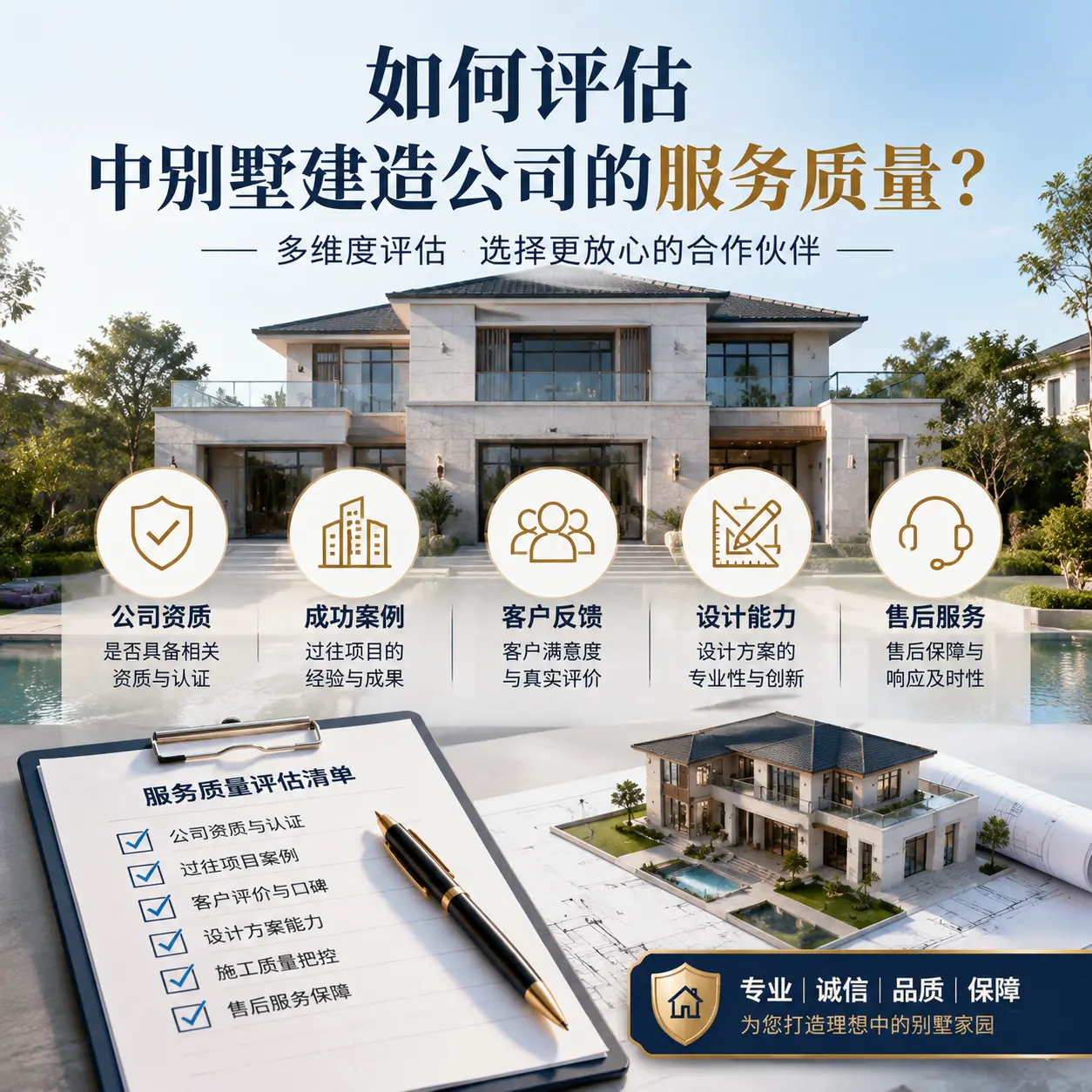 如何评估 施秉 中别墅建造公司的服务质量?