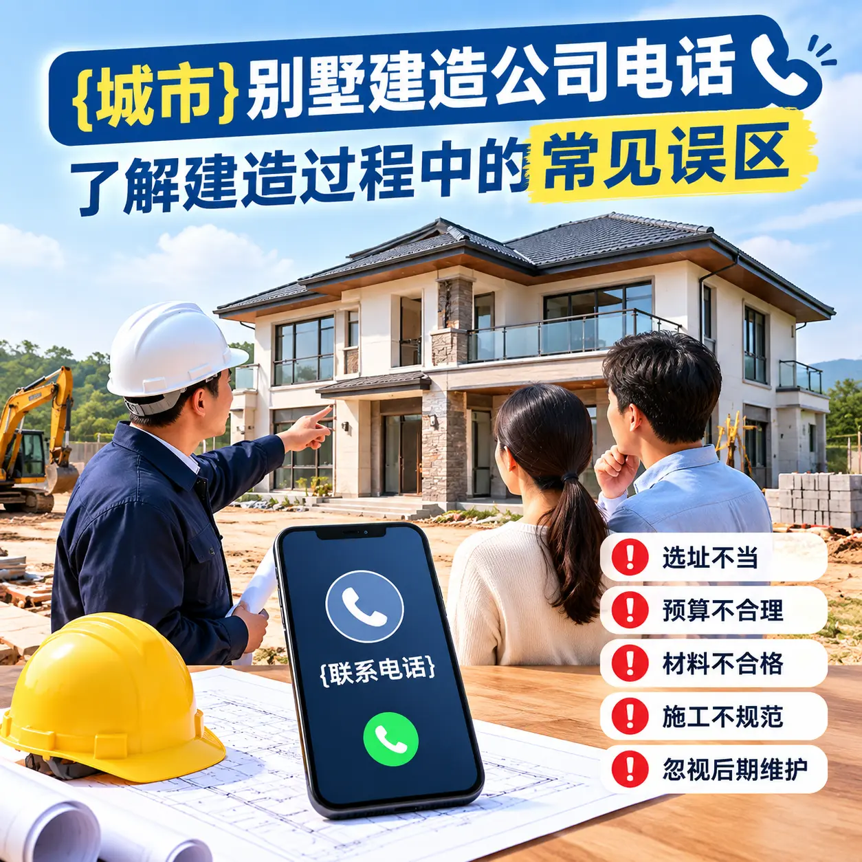 施秉别墅建造公司电话,了解建造过程中的常见误区