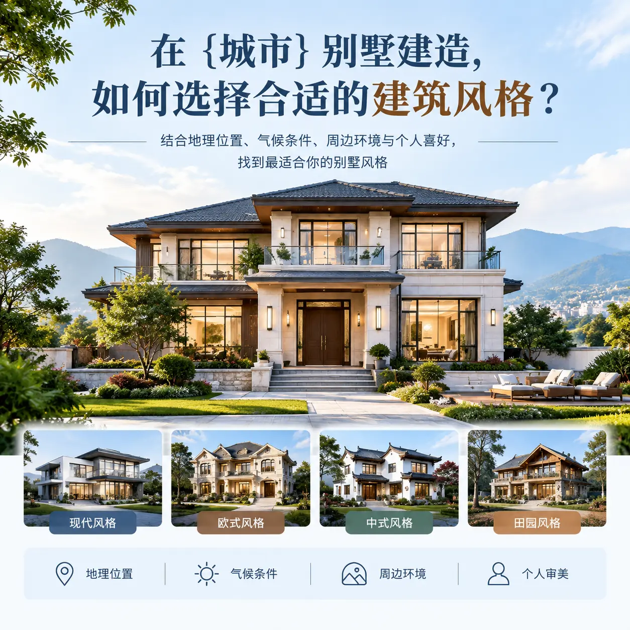在 施秉 别墅建造,如何选择合适的建筑风格?